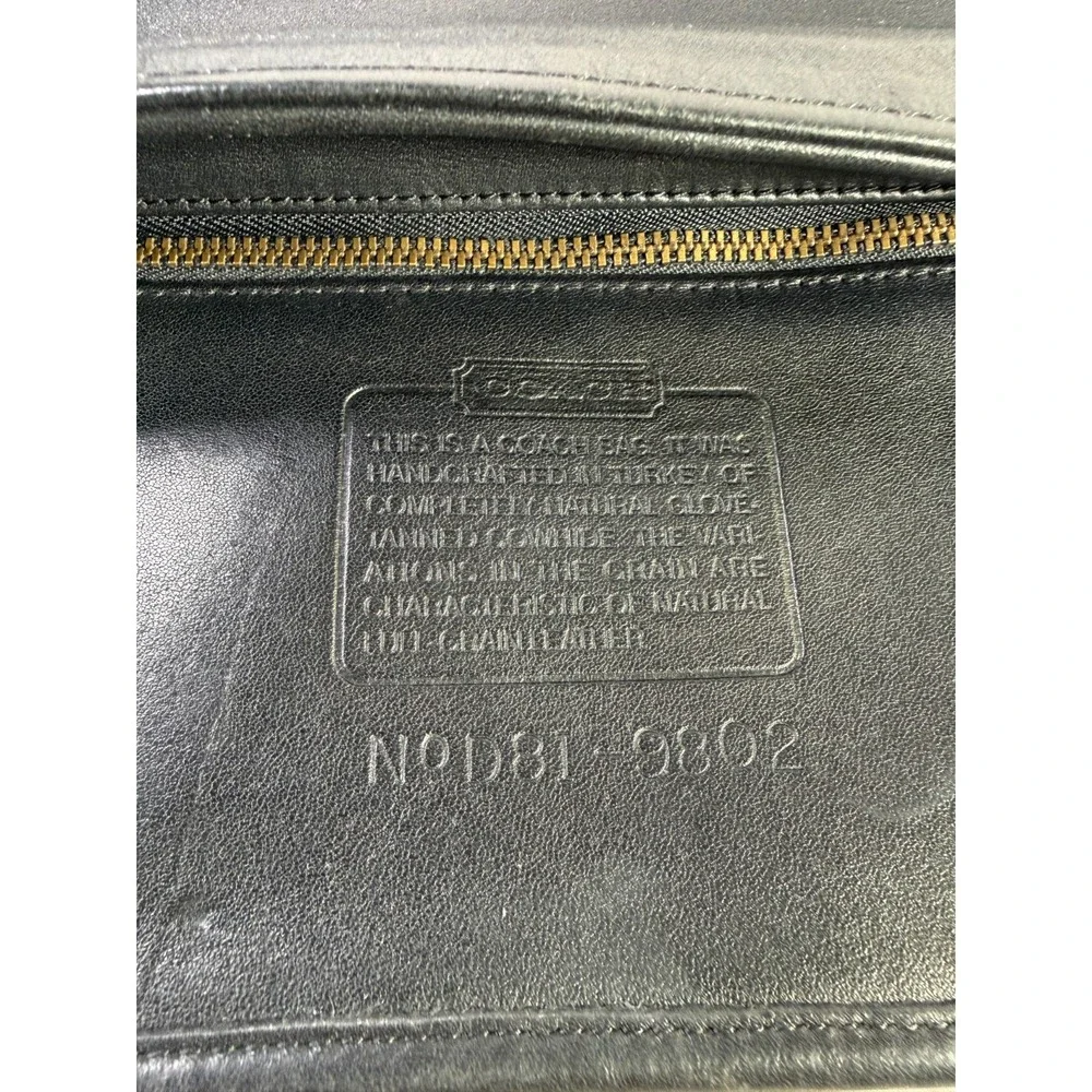 Vintage‎ COACH Equestrian Slim Crossbody Shoulder Bag Black Leather